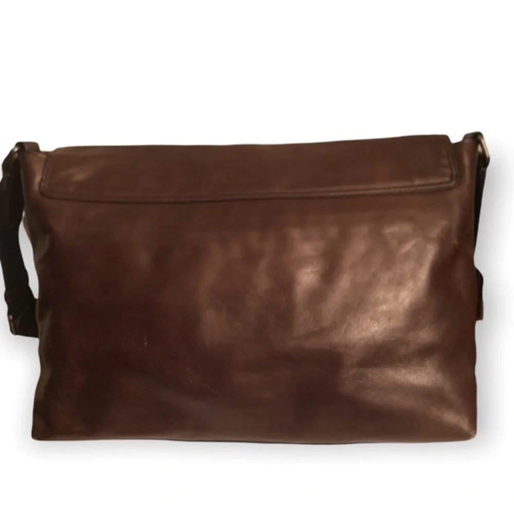 Coach brown leather men’s briefcase laptop travel business bag